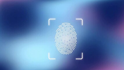 Futuristic digital animation of a fingerprint being scanned for biometric identification security and personal data access on a blurred background.
- Powered by Adobe