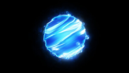 Effefct water blue crystal ball