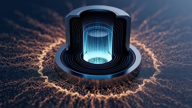 Conceptual illustration of heat dispersion patterns in a radioisotope thermoelectric generator heatsource encapsulation cell during continuous operation.