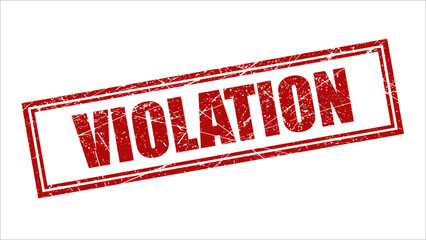 Violation stamp with grunge texture