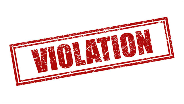 Violation stamp with grunge texture