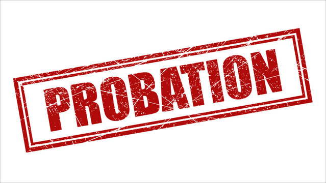 Probation stamp with grunge texture