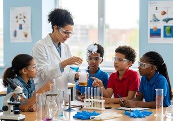 Hands-On Science Experiment in Classroom