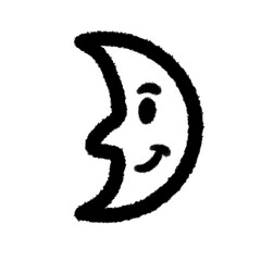 smile moon png outline, cute cartoon handdraw clipart kids doodle element hand drawn doodle, handwriting clipart, kawaii kids drawing, funny character, childlike sketch, handwritten words,
