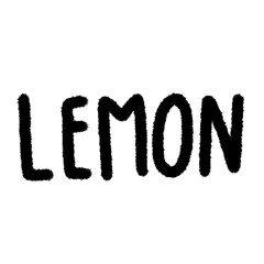 lemon cute handwriting clipart with kawaii doodle style, hand drawn font, childlike sketches, cartoon outline, funny lettering, adorable handwritten elements for kids and creative designs