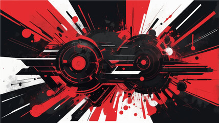 Abstract grunge background with textured vector design and circular elements