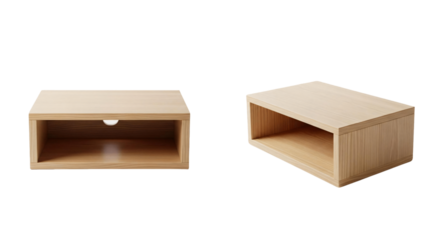 Minimalist Light Wood Open Shelf Storage Unit.