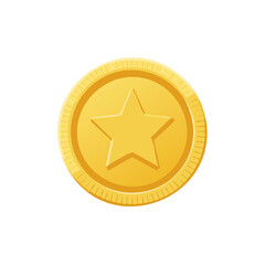 Golden Coin with Star Emblem
