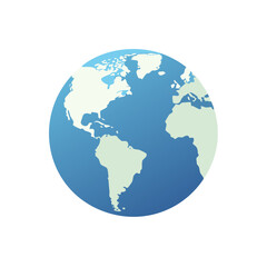 Fototapeta premium Abstract World Globe Illustration Showing Continents and Oceans for Geography and Global Studies