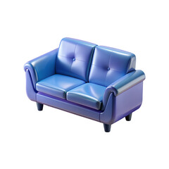 3D Sofa Modern Glossy Fabric Texture Transparent Background Image