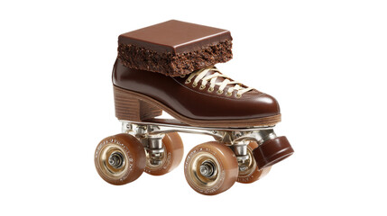Deliciously Decadent Chocolate Brownie Roller Skate A Sweet Treat on Wheels for Dessert Enthusiasts and Skating Fans