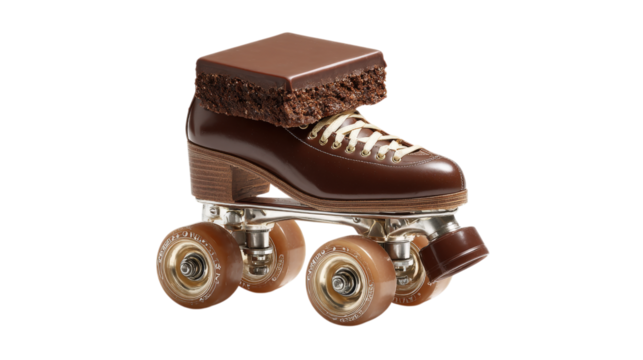 Deliciously Decadent Chocolate Brownie Roller Skate A Sweet Treat on Wheels for Dessert Enthusiasts and Skating Fans