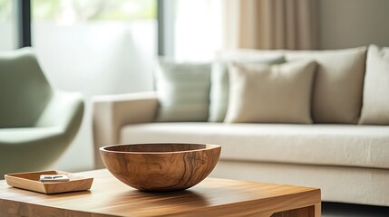 Beautiful Apartment, Sofa, Chair, Dining Table wall Mockup Interior design of modern living room