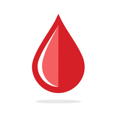 Fototapeta premium Red Blood Drop Symbol Representing Life Fluid and Healthcare