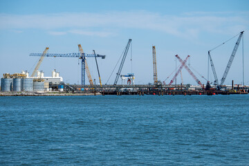 cranes in port
