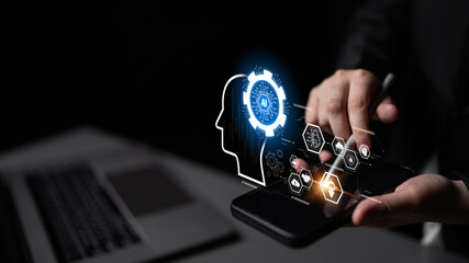 AI integrated with human cognition, supporting decision-making, automation, robotics, data analysis, and secure digital collaboration through intelligent systems Latch