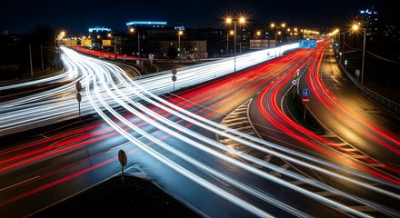 Night Traffic Light Trails