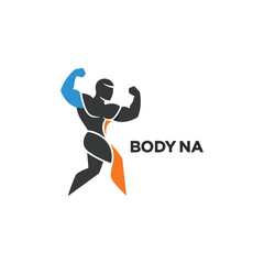 Obraz premium Fitness & Bodybuilding Logo: Dynamic Athlete Mascot
