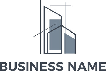 Real Estate property house interior design minimalist logo design in editable vector file and PNG Transparent file 