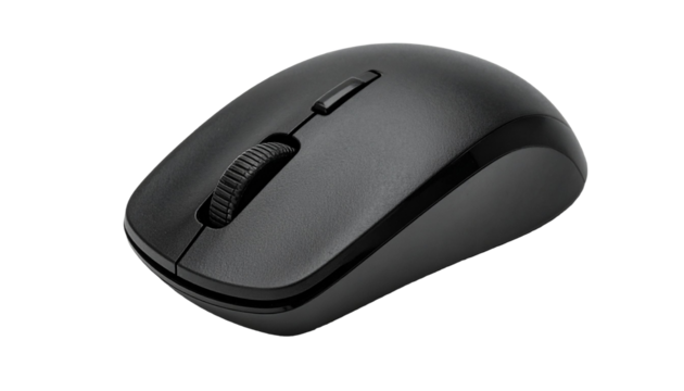 Wireless computer mouse isolated on transparent background