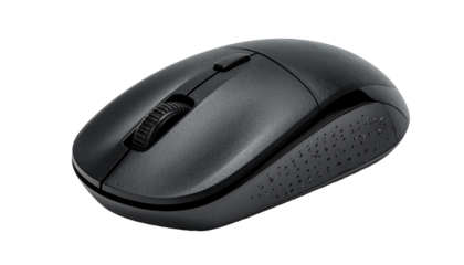 Wireless computer mouse on transparent background
