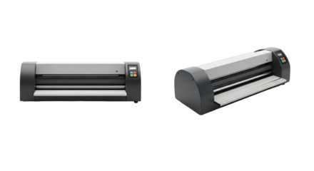 Professional Laminator Machine with Control Panel and Rollers.