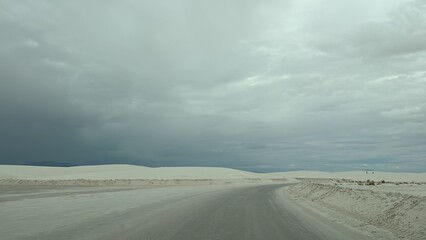 White Sands National Park Dunes and Grey Day