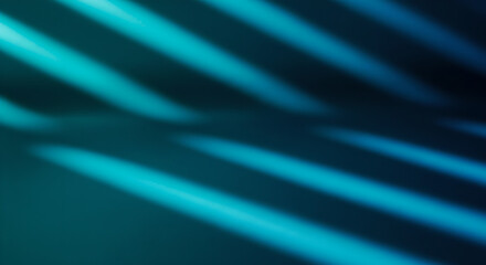 Obraz premium Abstract blue teal light rays shadow background