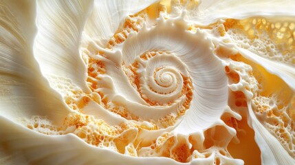Intricate spiral shell detail
