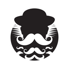man mustaches vector sketch art silhouette idea illustration