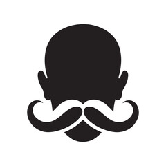 man mustaches vector sketch art silhouette idea illustration