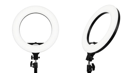 Adjustable Circular LED Ring Light with Tripod Stand.