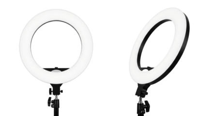 Adjustable Circular LED Ring Light with Tripod Stand.