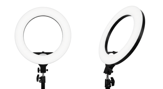 Adjustable Circular LED Ring Light with Tripod Stand.