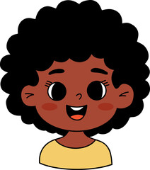 Ethnic Black Female Doodle Portrait