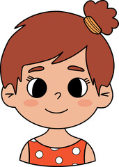  Cute girl little child. Female Portrait Drawing