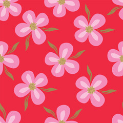 Fototapeta premium Vintage seamless floral pattern. Liberty style background of small pastel colorful flowers. Small flowers scattered over a white background. Stock vector for printing on surfaces