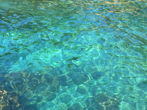 Mediterranean sea crystal clear water
