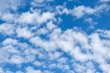 Blue Sky with White Clouds Background, Sky Landscape