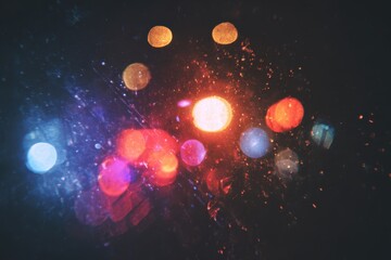 retro film light leak overlay effect with scratch dust and light leaks, retro grain noisy film distressed texture light leak flare on black background