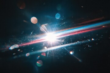 retro film light leak overlay effect with scratch dust and light leaks, retro grain noisy film distressed texture light leak flare on black background