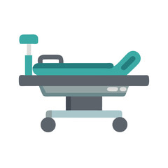 hospital bed isolated on white background