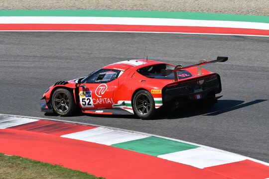 Scarperia, Italy - 11July th 2025: Ferrari 296 GT3 of team AF CORSE drive by Ghandour Ziad in action during Italian Championship GT Endurance event at Mugello Circuit.