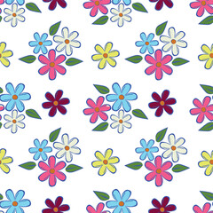 seamless pattern with flowers