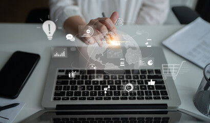 Global digital marketing strategy across communication platforms. Digital marketing drives growth,...