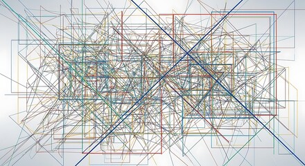 Abstract Line Art Network Design.