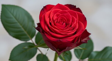 Single Red Rose CloseUp.