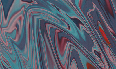 Abstract psychedelic swirls of teal purple pink and red blend with ethereal flowing organic textures