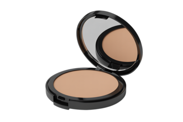 Elegant compact powder with mirror for flawless complexion and professional makeup application