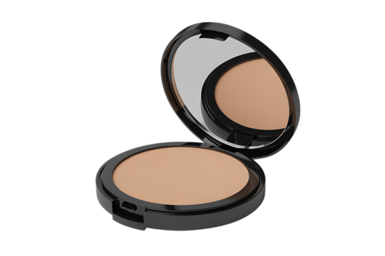 Elegant compact powder with mirror for flawless complexion and professional makeup application